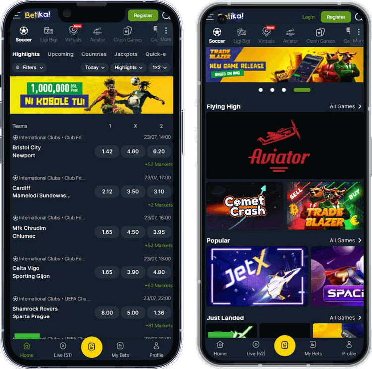 تطبيق betika ios وAndroid